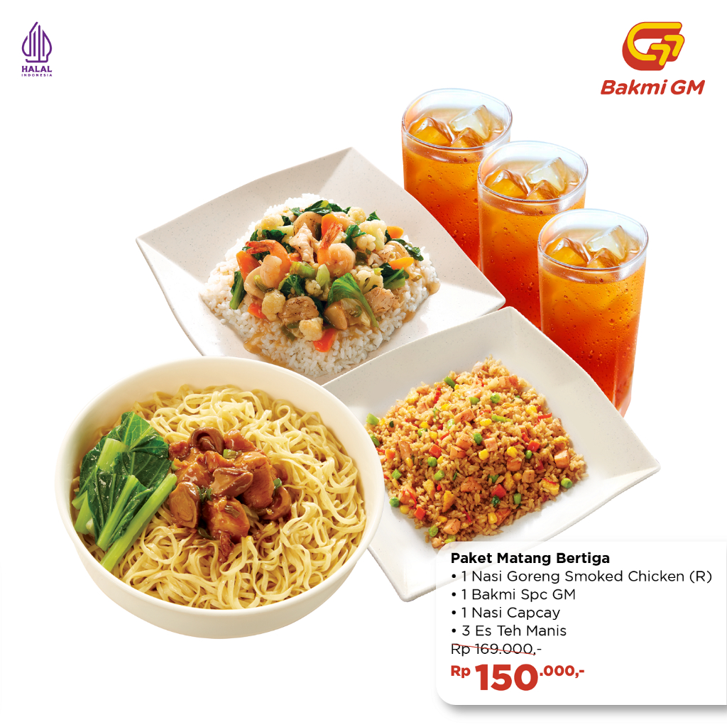 

Bakmi GM - Paket Makan Bertiga (Matang)