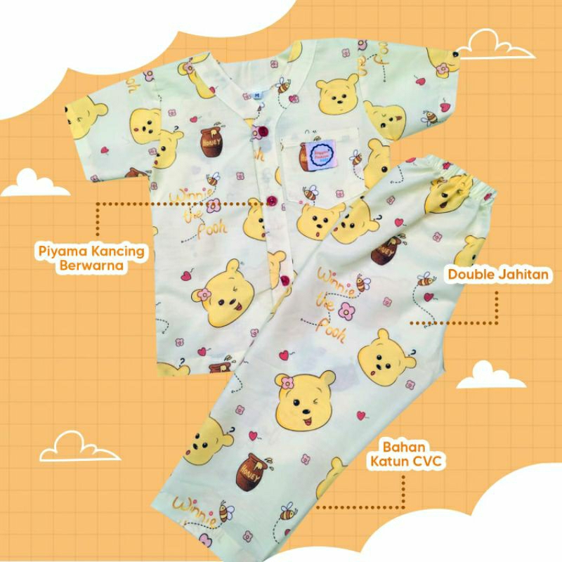 Rayyan setelan Piyama Winnie the pooh