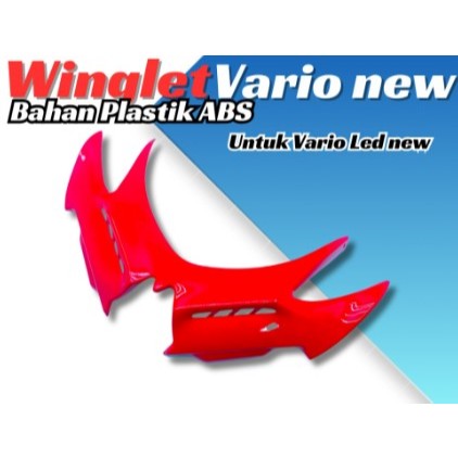 Winglet Vario 150 / 125 New 2018 2019 Variasi Motor Vario - HITAM GLOSSY