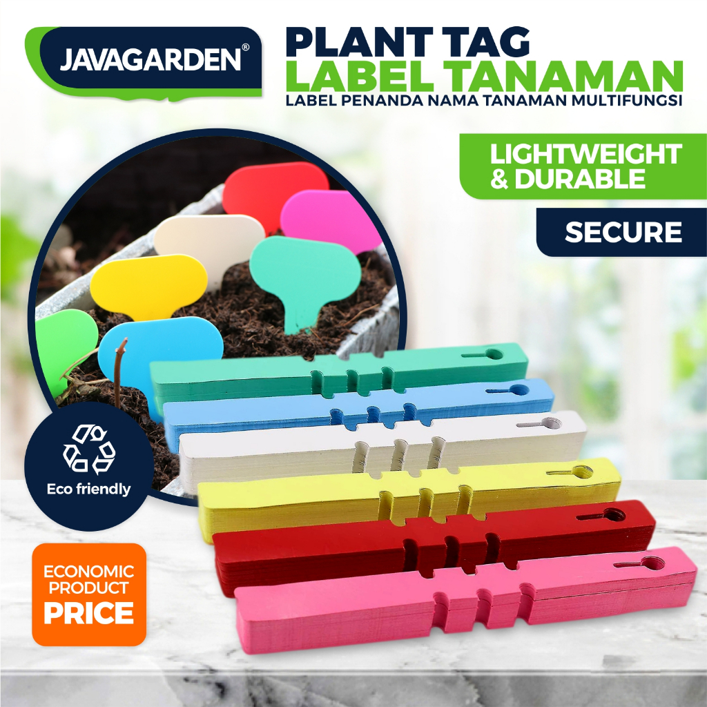 JAVAGARDEN - Penanda Label Tanaman Hias Panjang Slip On Tanaman Clip On Label Penanda Tanaman