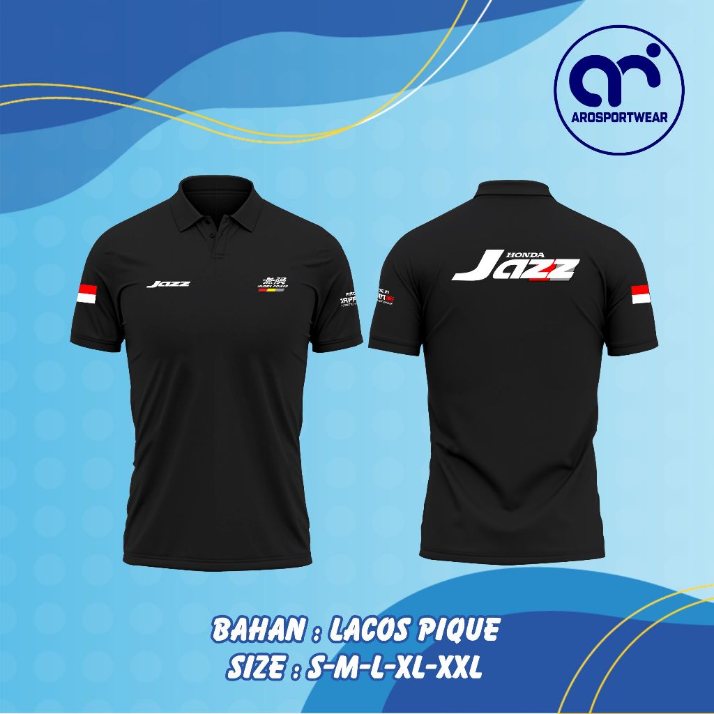 POLO SHIRT HONDA JAZZ/BAJU HONDA JAZZ/MOBIL JAZZ