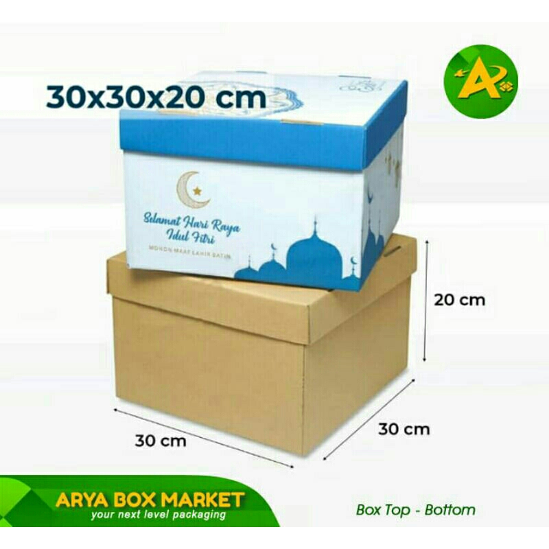 

Box buah 30x30x20cm (Set Top/Bot Heebe) Kardus/Karton polos/Packing/Puding