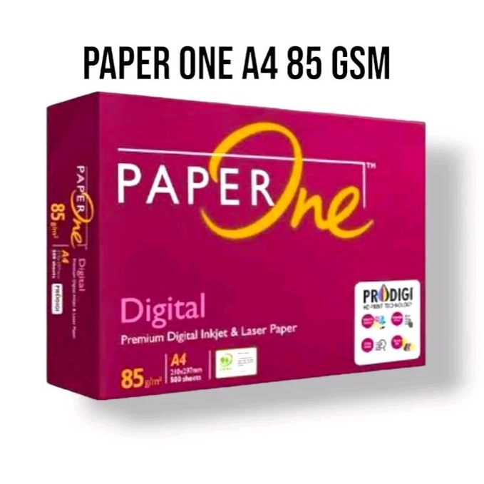 

kertas hvs print putih A4 premium digital Paperone A4 85 gsm ( 500 lembar)