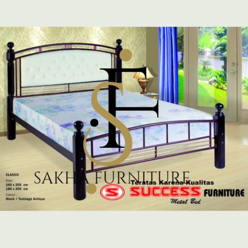 Ranjang Tembaga Classic Success Furniture 160cm x 200cm dan 180cm x 200cm Queensize Kingsize 160x200