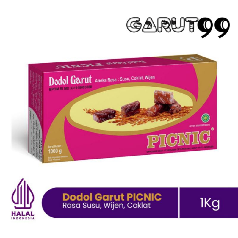 

Dodol Garut PICNIC CLASSIC 1kg / Dodol Picnic Original Kemasan Box dan Kiloan Los