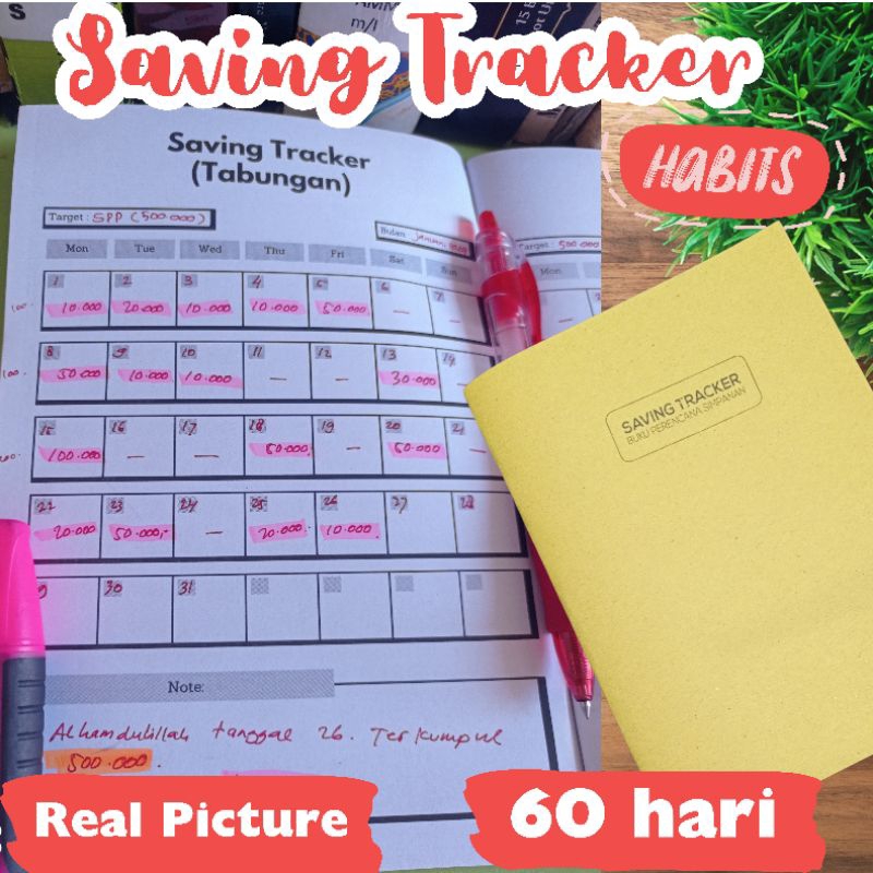 

Buku Saving Tracker / Saving Planner / Buku Tabungan / Buku Hutang