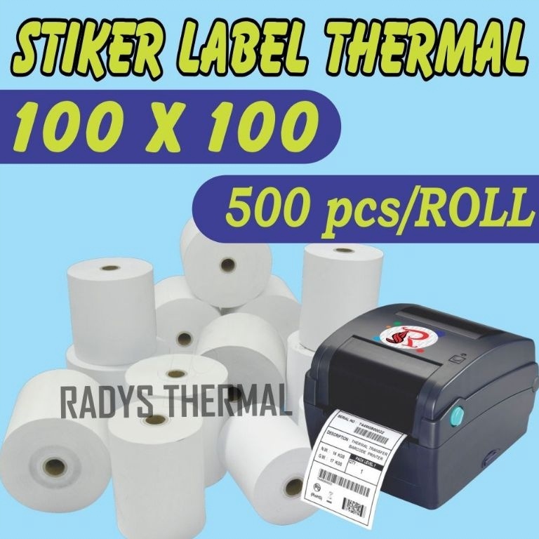 

LABEL STIKER THERMAL 1X1MM ISI 5ROLL BARCODE 1X1 KODE Z4C2