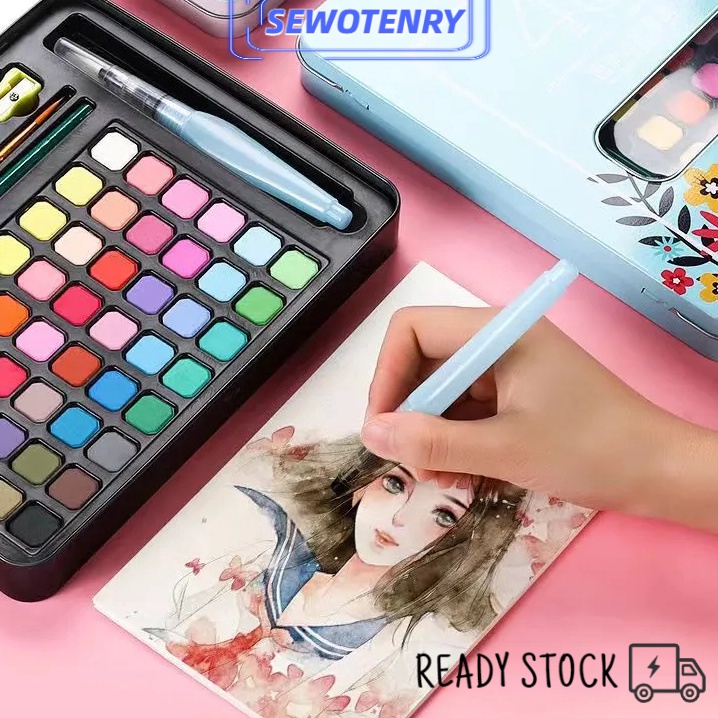 

CODCat Air Warna 36 Warna 48 Warna Alat Cat Air Warna Per Set 48 Watercolor Set Sudah Termasuk Kuas Dan Kertas Lukis KODE E7S3