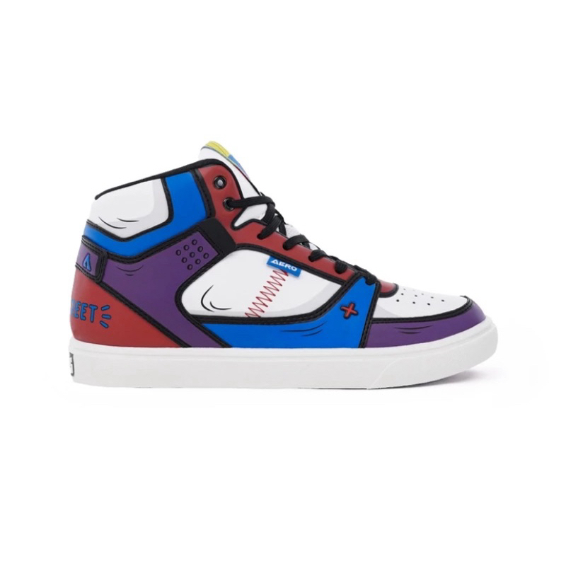 Aerostreet Hoops High 2D Thermochromic Putih Biru Royal Hitam