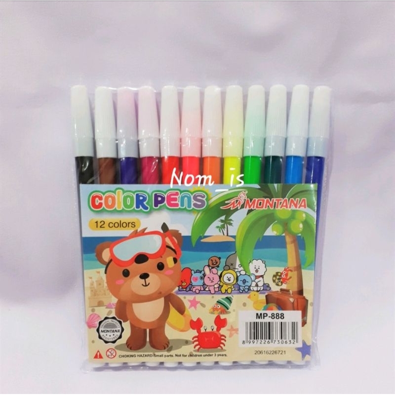 

Spidol 12 Warna / Colour Marker Besar MP-888 Murah
