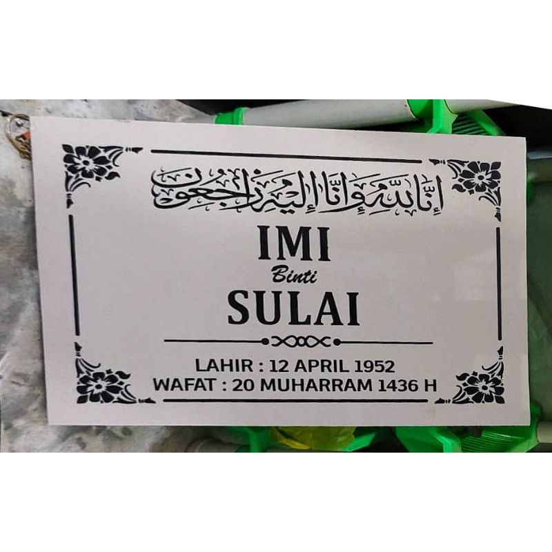 batu nisan / nama makam / papan nama / set kijing / batu geranit / geranit / nama ukir / ukir