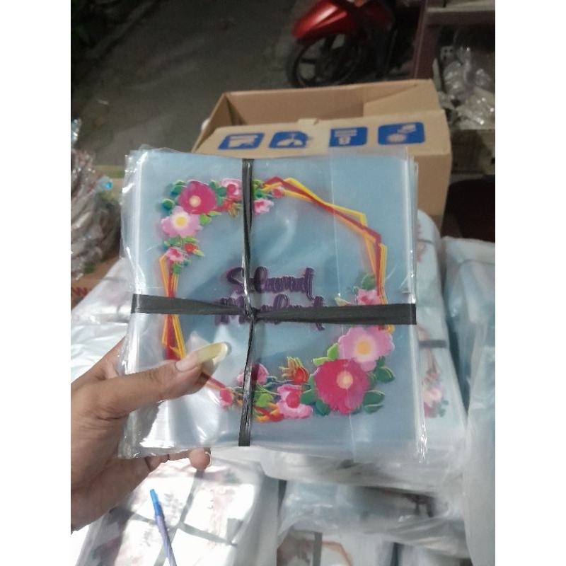 Selamat Menikmati Plastik/Selamat makan Plastik/ ukuran 17cm×17cm