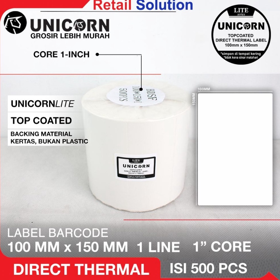 

Label Thermal Resi Stiker 1x15 mm 1 x 15 mm 1x15mm 5pcs KODE B1A6