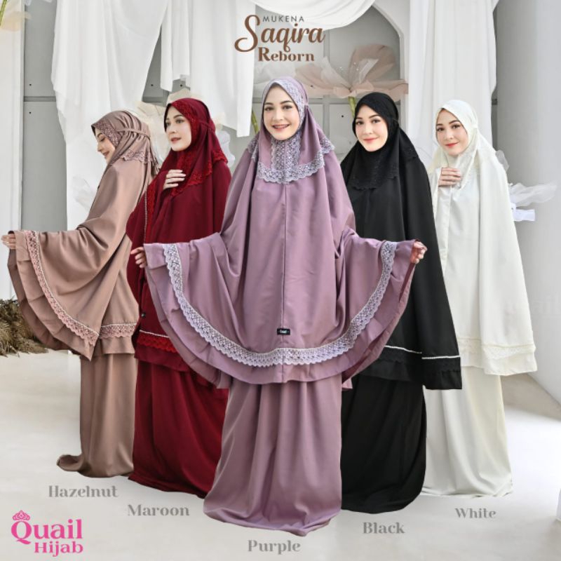 Mukena saqira new/mukena saqira reborn/mukena dewasa quail/mukena quail