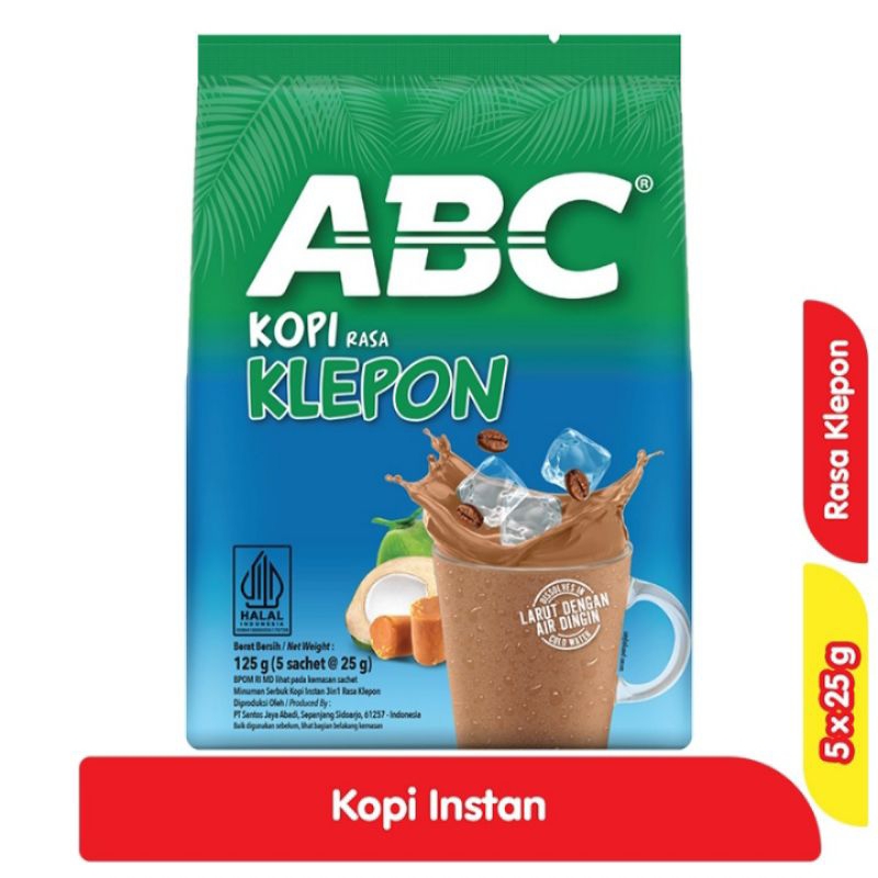 

Kopi ABC Klepon Bag 5x25gr / Kopi bubuk / Kopi Instan