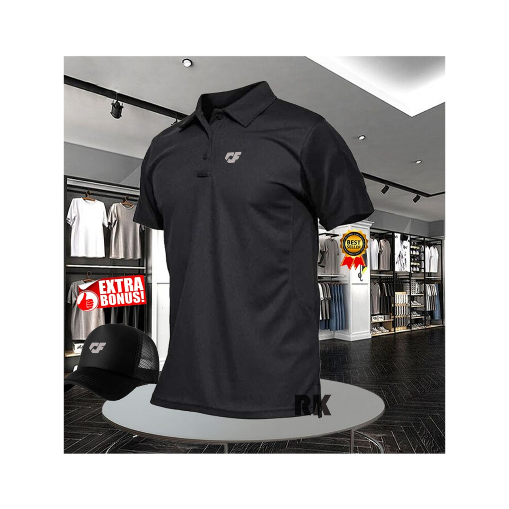TERBARU Gratis topi///POLO Shirt  KAOS POLO PRIA/WANITA POLO CF Texs Silver /Kaos Kerah Polo Shirt C