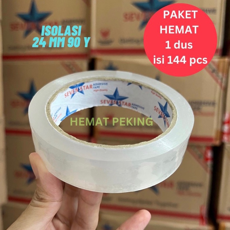 

Isolasi 24mm 1 karton isi 144 pcs Solasi 1 inch 1 Dus selotip 2 jari KODE S3U5