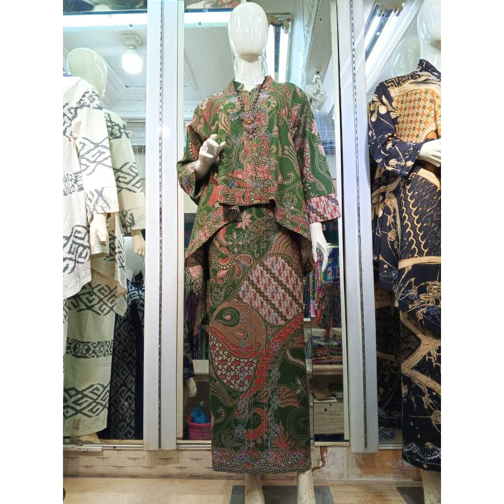 SETELAN BATIK DOBBY KAFTAN / SETELAN BATIK MODREN KEKINIAN