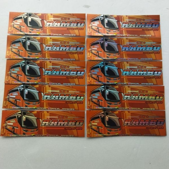 

Stiker Msm Rambo hologram 1 pcs ori