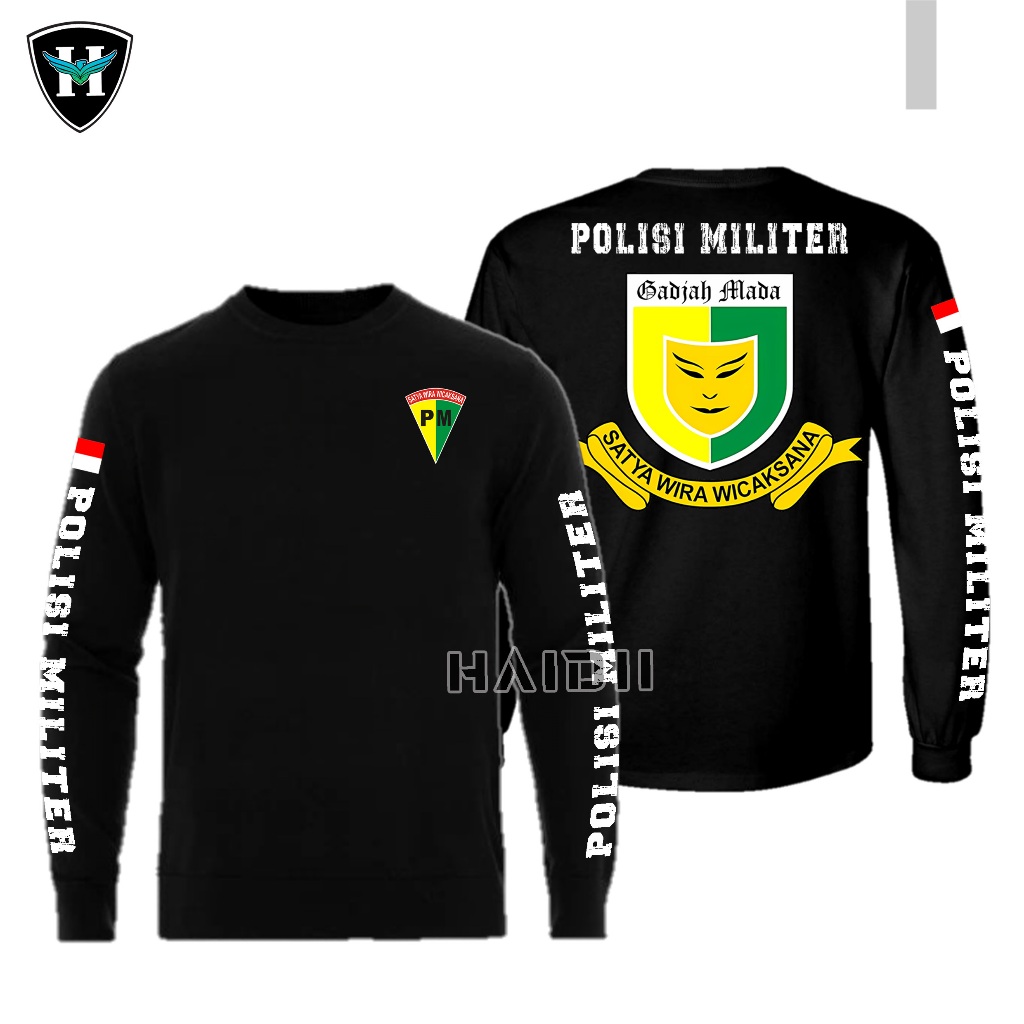 Kaos Polisi Militer / Pm Tni Ad / Tangan Pendek / Tangan Panjang