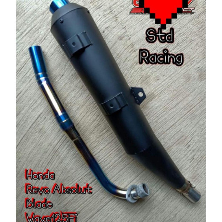 LANGSUNG ATC knalpot tsukigi revo absolud blade revo fi blade supra 125 helm in leher blue knalpot b