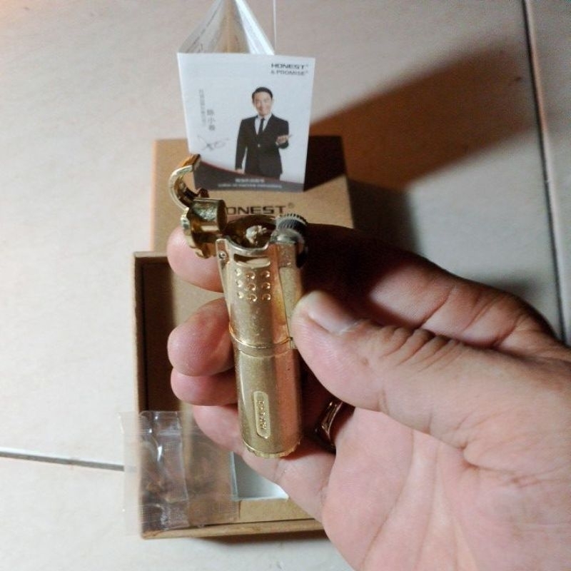 Korek api sumbu Jadul/klasik Honest original (gold)