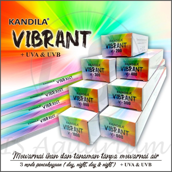 Kandila Vibrant Lampu LED Lampu Atas Aquarium Aquascape UVA UVB