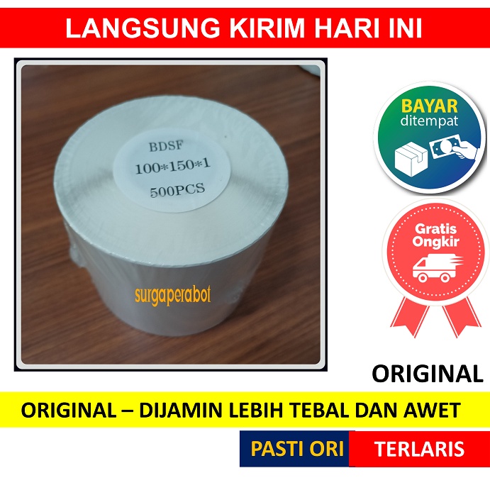 

Kertas Sticker Thermal BESAR Label Barcode Roll Rol 5 pcs pc 5pc 5pcs 1x15 1x15 cm Stiker 1 x 15 1 15 1cm 15cm 1mm 15mm mm KODE B4G9