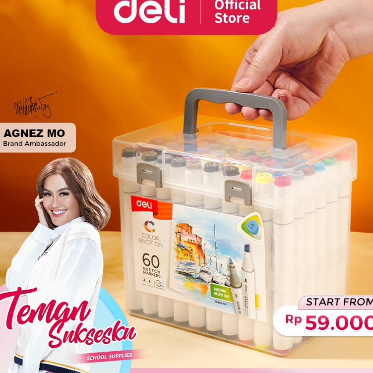 

Deli Spidol Sketsa Sketch Marker 24 Hingga 8 Warna Dual Tip E783 KODE O4D6