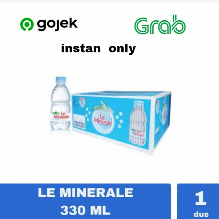 

Le Minerale 330ML kemasan botol isi 24botol (Khusus Instan)