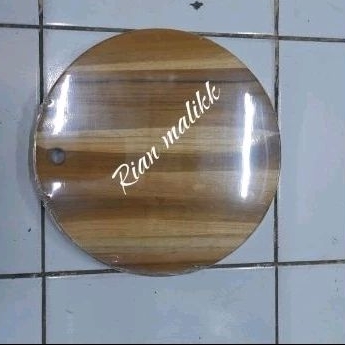 Talenan Kayu Jati BULAT 30 cm Super Tebal