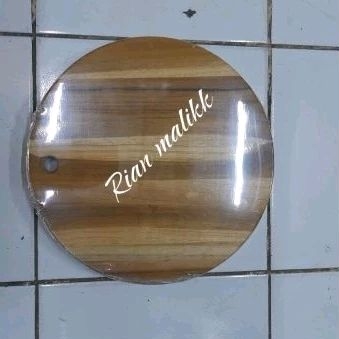 Talenan Kayu Jati Bentuk Bulat Ukuran 30 Cm TEBAL