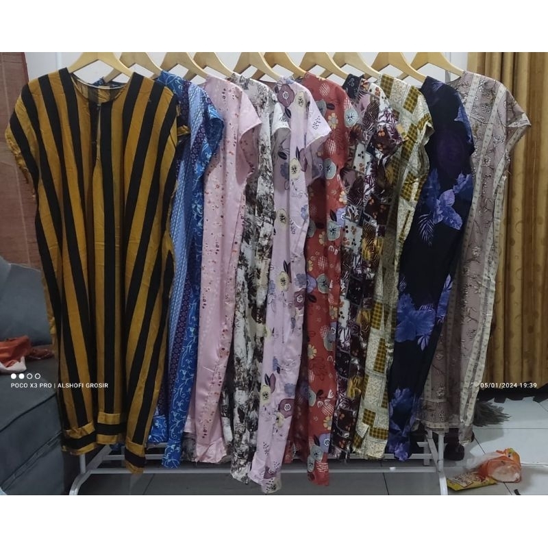 grosir daster rayon busui 10 pcs mulus no rijek konveksi daster cirebon