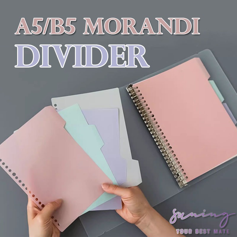 

A5/B5 Morandi Pastel ART Divider / Pembatas Binder Warna Pastel-Suning Mall