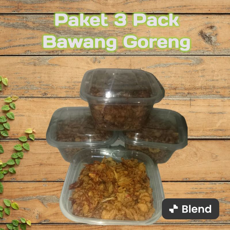 

COD bawang tanpa campuran paket 3 Pack GORENG BAWANG ASLI BREBES ATAU SUMENEP