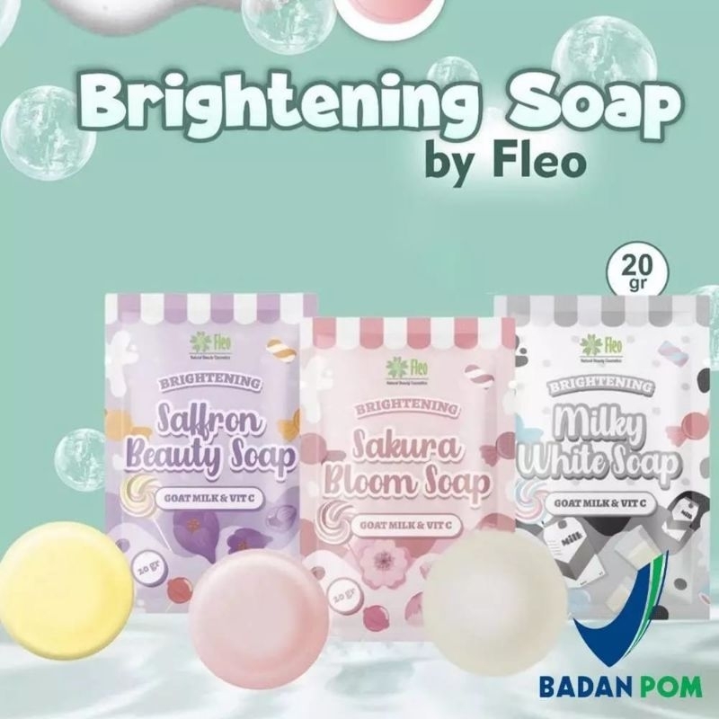 FLEO Brightening Soap Goat Milk Vit C Sabun Susu Kambing Pemutih Wajah & Badan