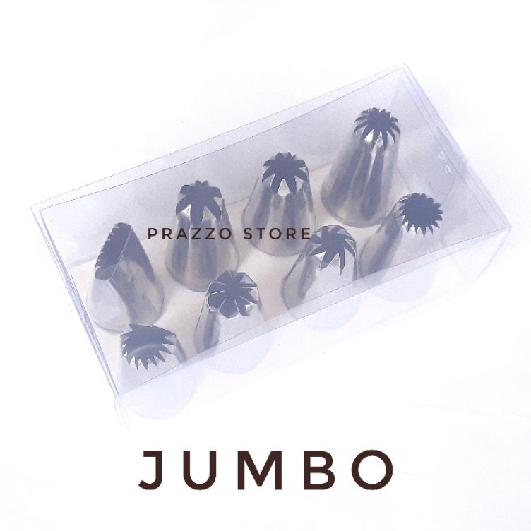 Maxi Promo Spuit Kue Spet Tar Jumbo Isi 8 Pcs Semprit Curos Stainless Stell Anti Karat