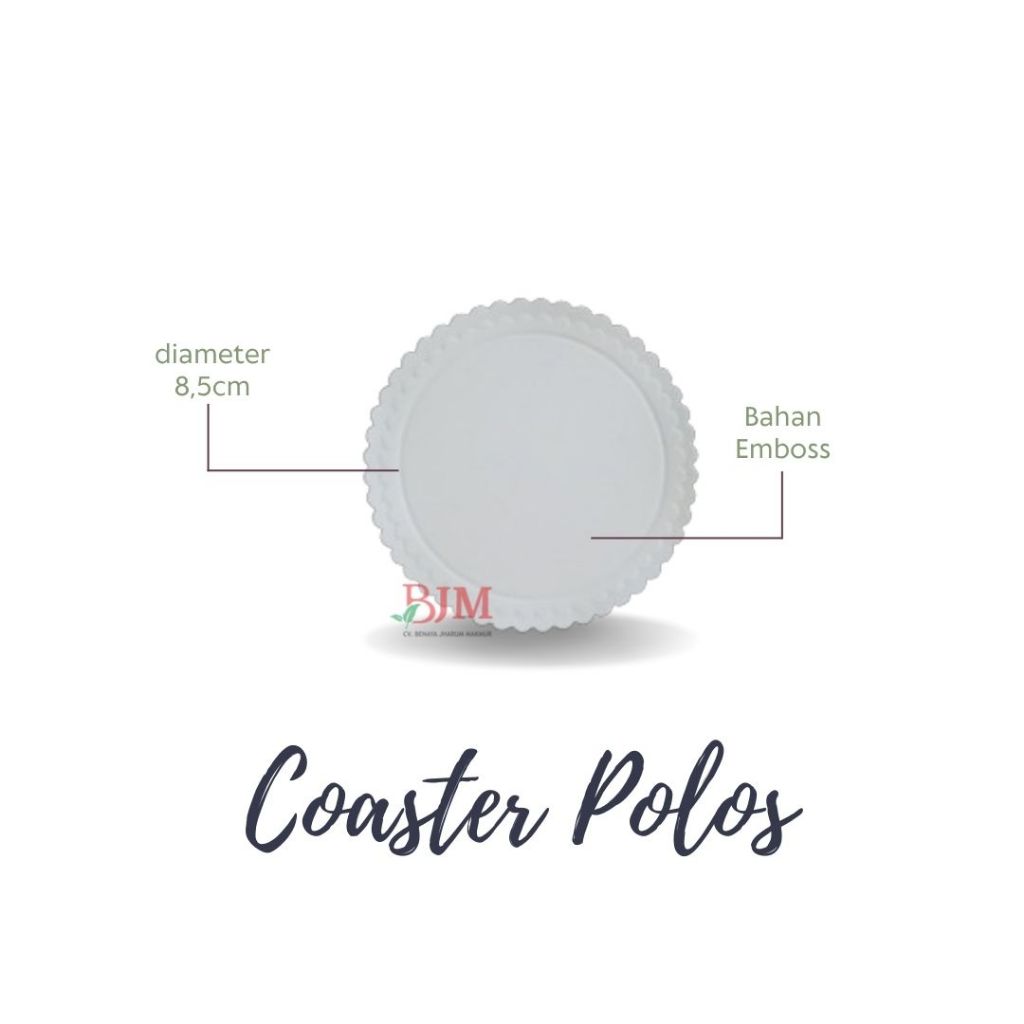 Tatakan Gelas Kertas isi 250 pcs POLOS Murah Paper Coaster Hotel Restoran Cafe