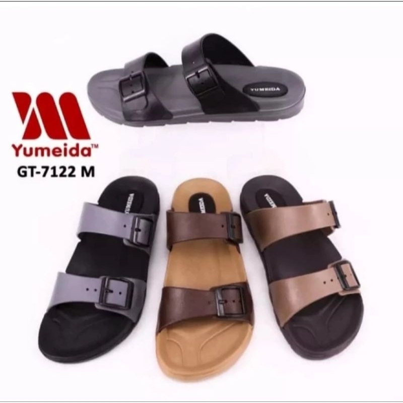 SANDAL flat / slip-on model kancing gesper YUMEIDA7122 m