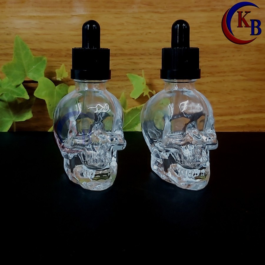 BOTOL PIPET 30 ML TENGKORAK SERUM / BOTOL KACA  30ML TETES