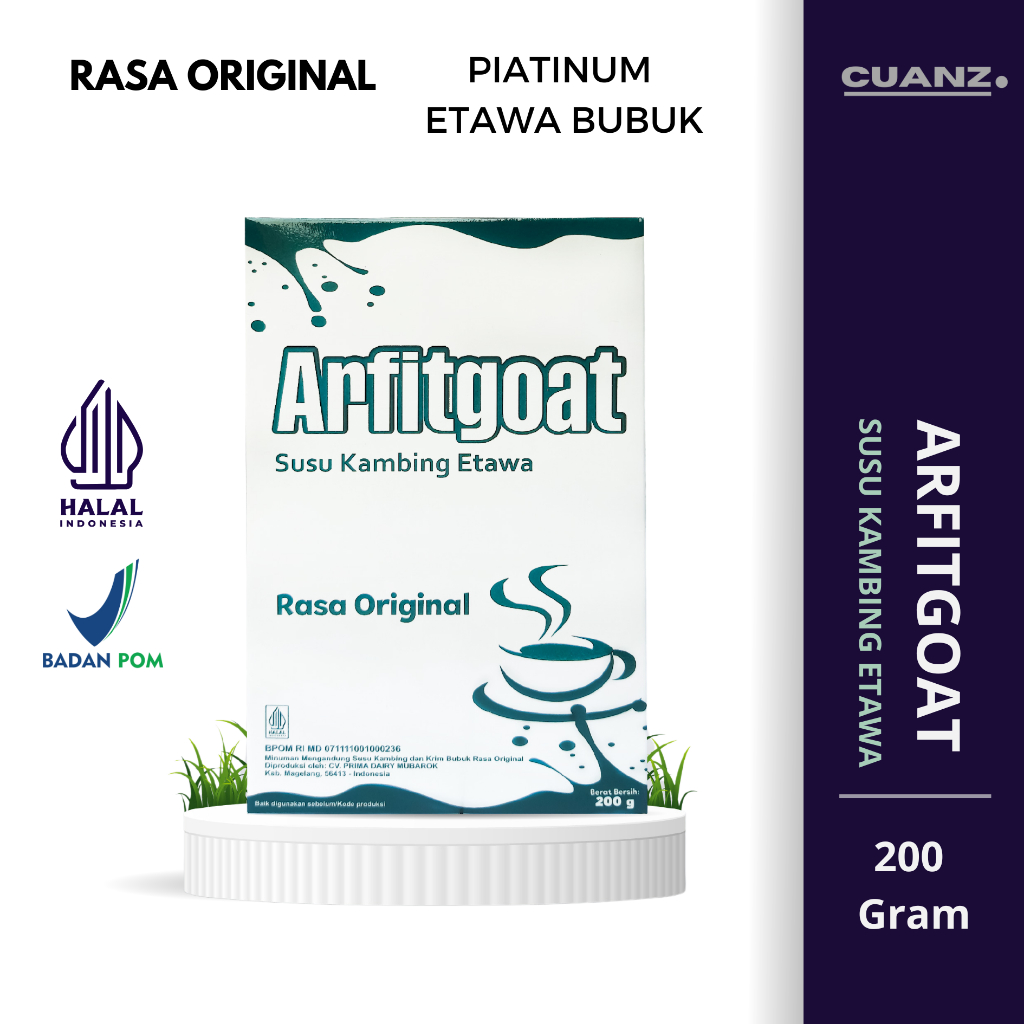 

Susu Kambing Etawa Platinum Arfitgoat Rasa Original Full Cream Bubuk Isi 200 Gram Halal Bpom
