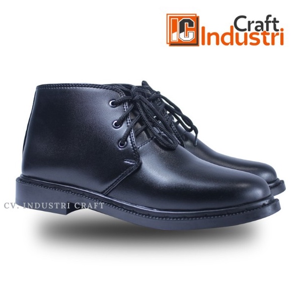 ART M52H Sepatu PDH MOXXER Dinas Pria BT3 TNI Satpam Security Pantofel Kantoran Oxford Hitam DOFF Ta