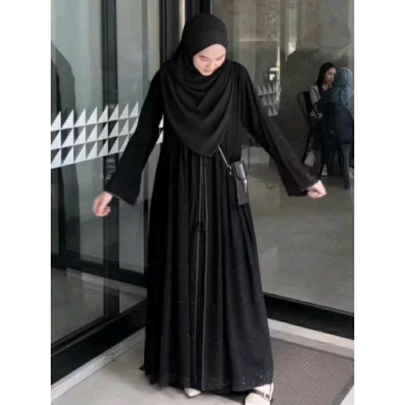 Big Sale Gamis Abaya Hitam Turkey Wanita Remaja Muslimah Jubah Umroh Dubai