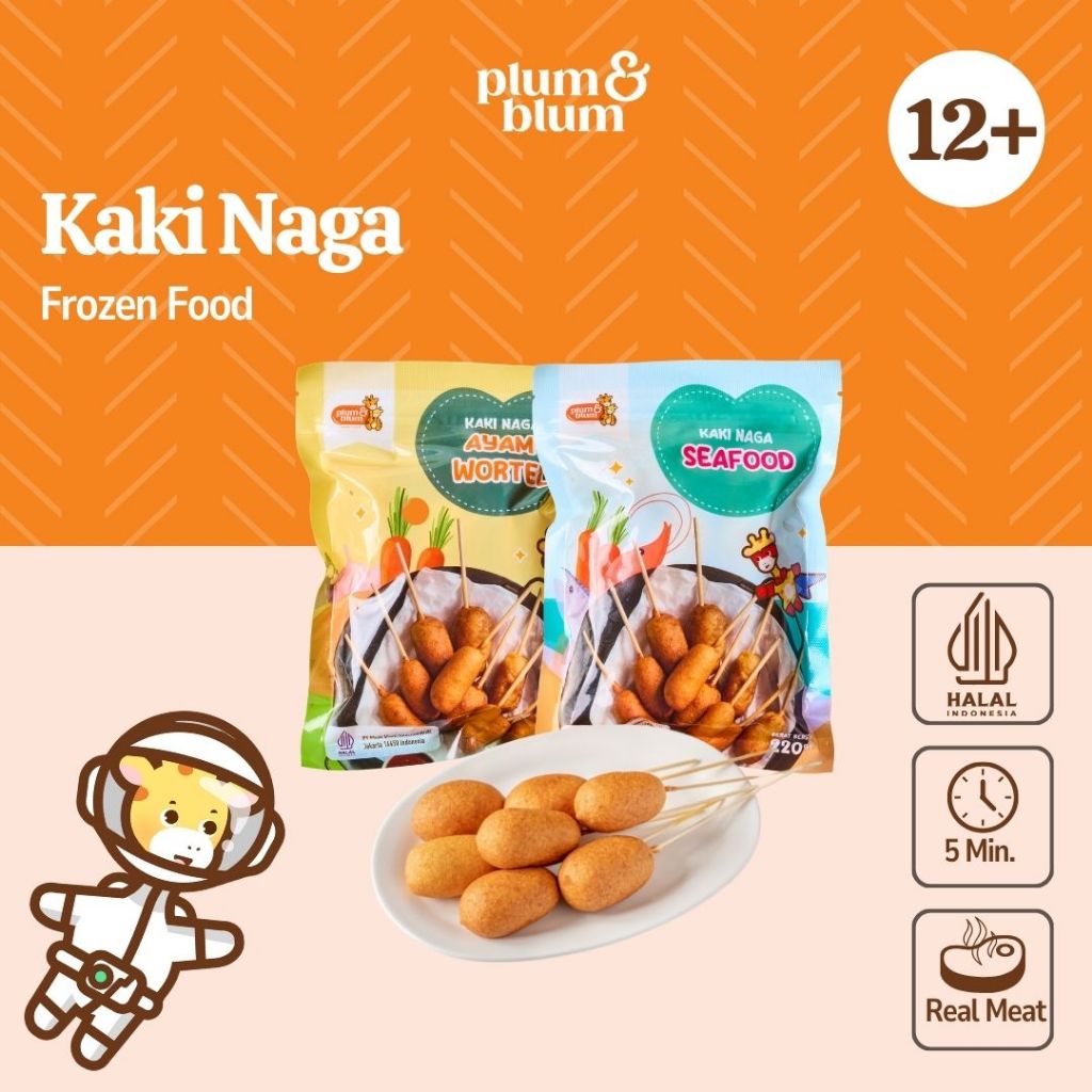 

Plum & Blum Kaki Naga Ayam Udang Seafood No MSG- 1 Pouch