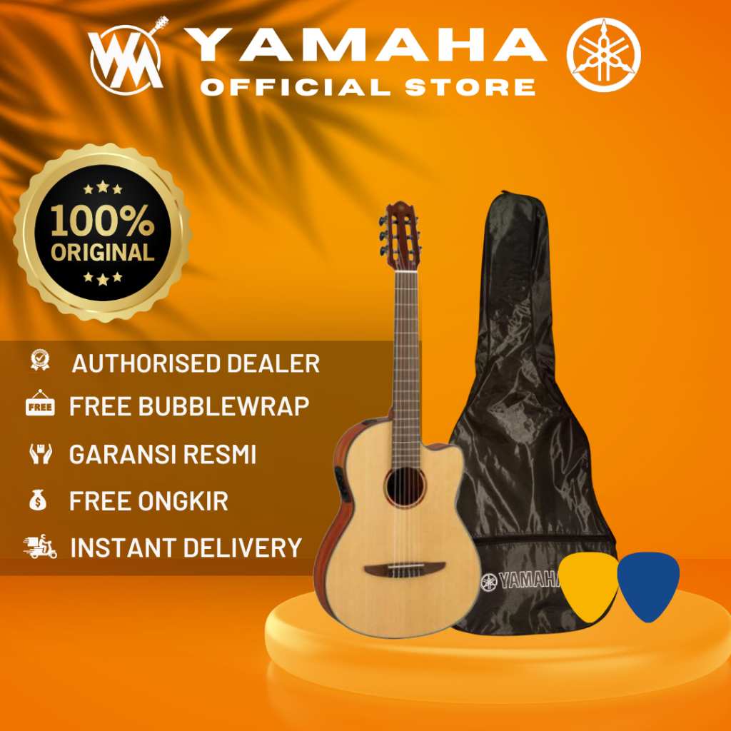 Yamaha Gitar Akustik Elektrik NCX 1 / NCX1 / NCX-1 Natural + Softcase Dan 2 Pick