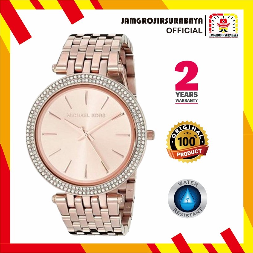 Jam Tangan Wanita MK MK 3192 / MK3192 Stainless Steel Original Garansi 2 Tahun