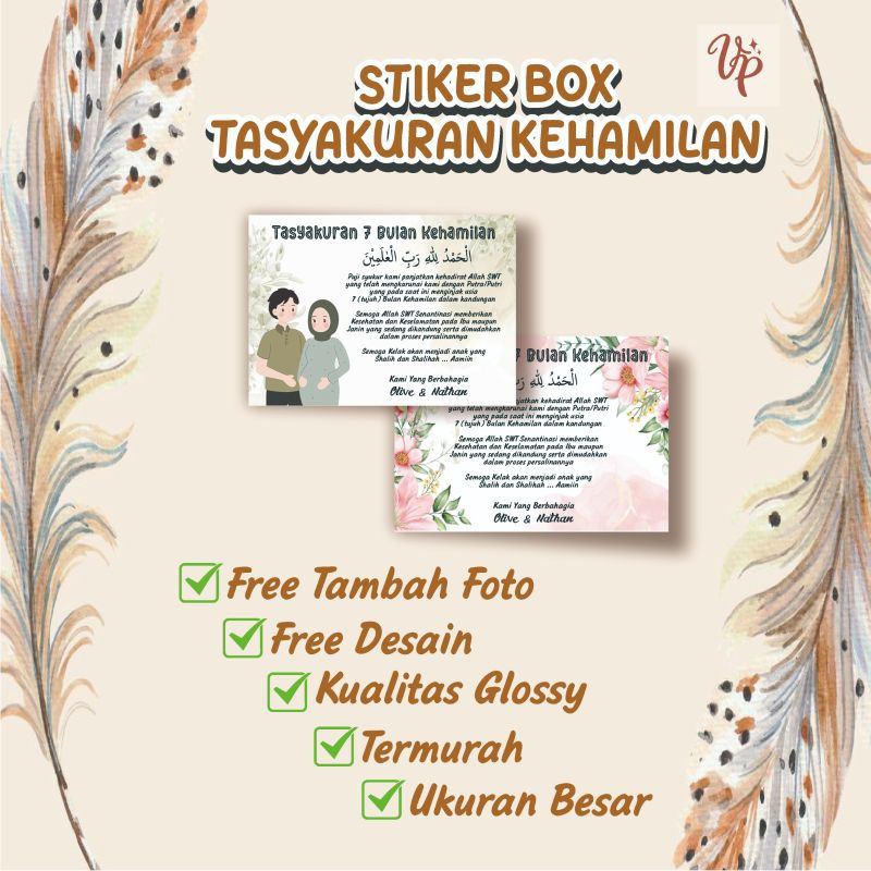 

Stiker box Tasyakuran Kehamilan, 7 Bulanan, 4 Bulanan Kehamilan