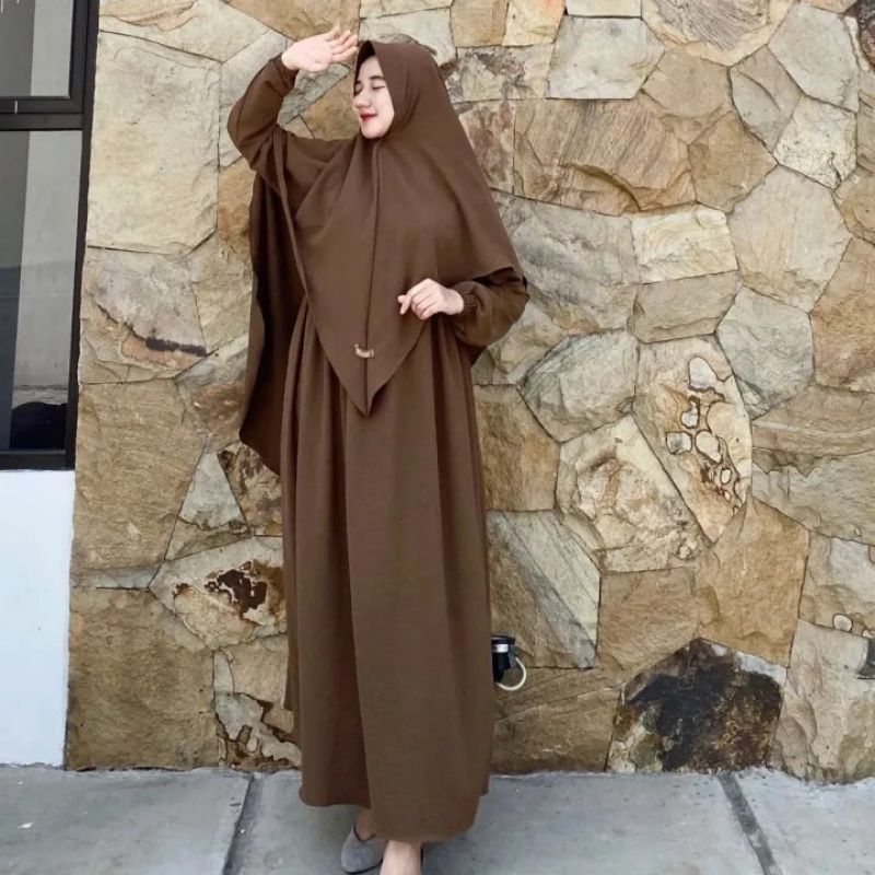 Gamis Set Hijab Luna Syari Gamis Elegan