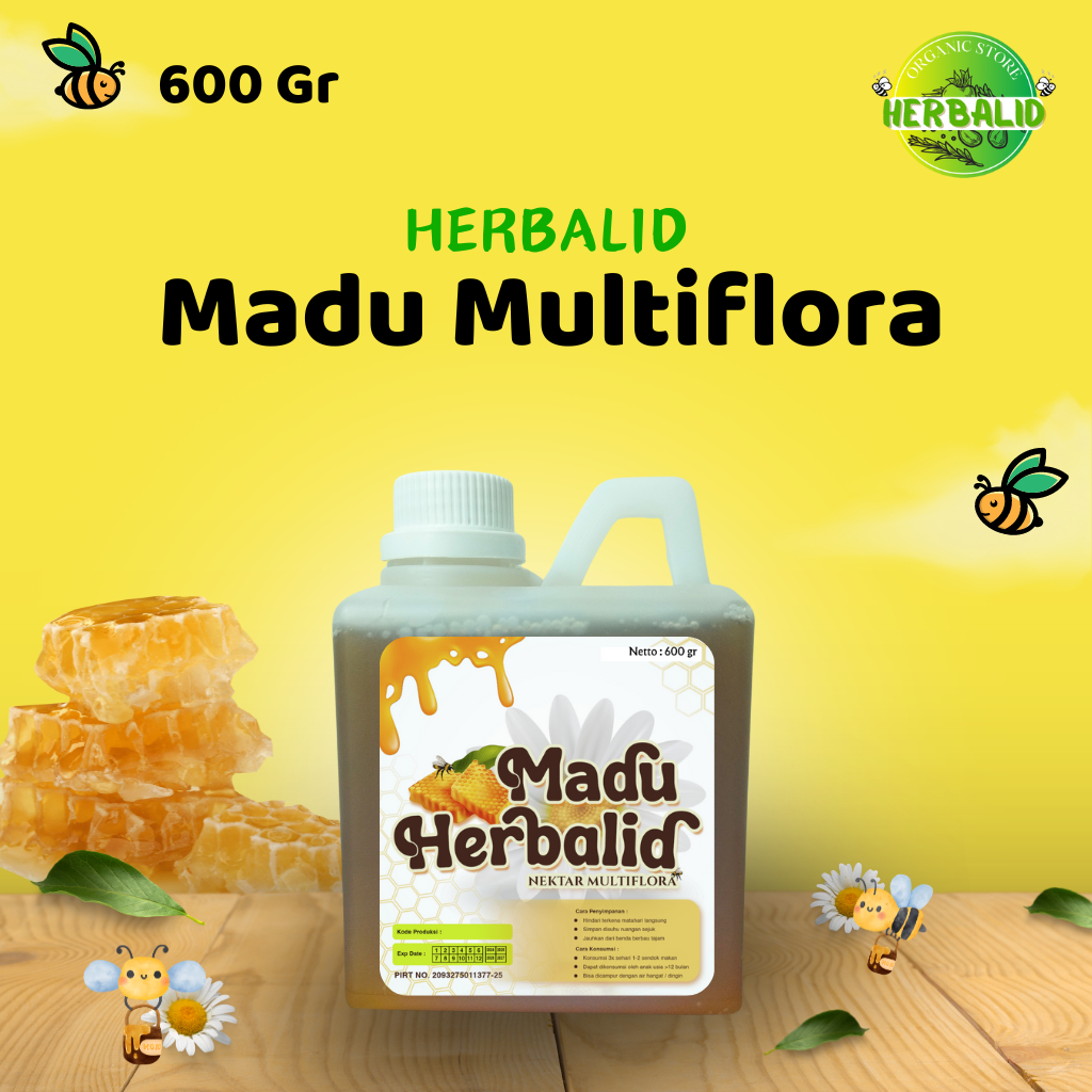 

Madu Multiflora Asli 600 Gram - HERBALID