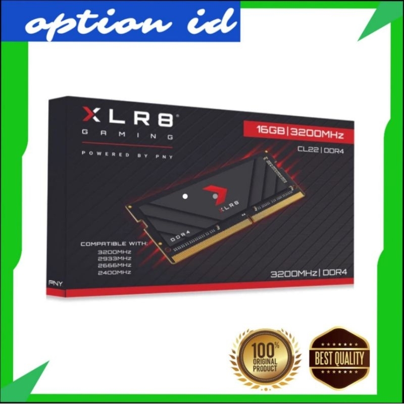Memory RAM Laptop PNY XLR8 Gaming 16GB | 1x16GB DDR4 3200 MHz - SODIMM